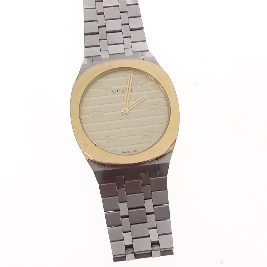 Gucci 25H 30mm Watch Brass and Stainless Steel