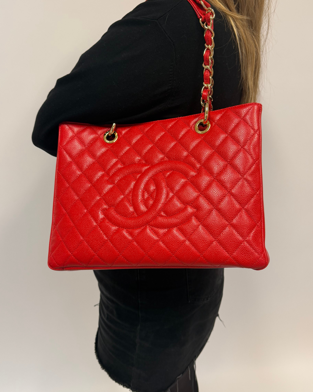 Chanel GST NM Bright Red Caviar GHW 2013/14