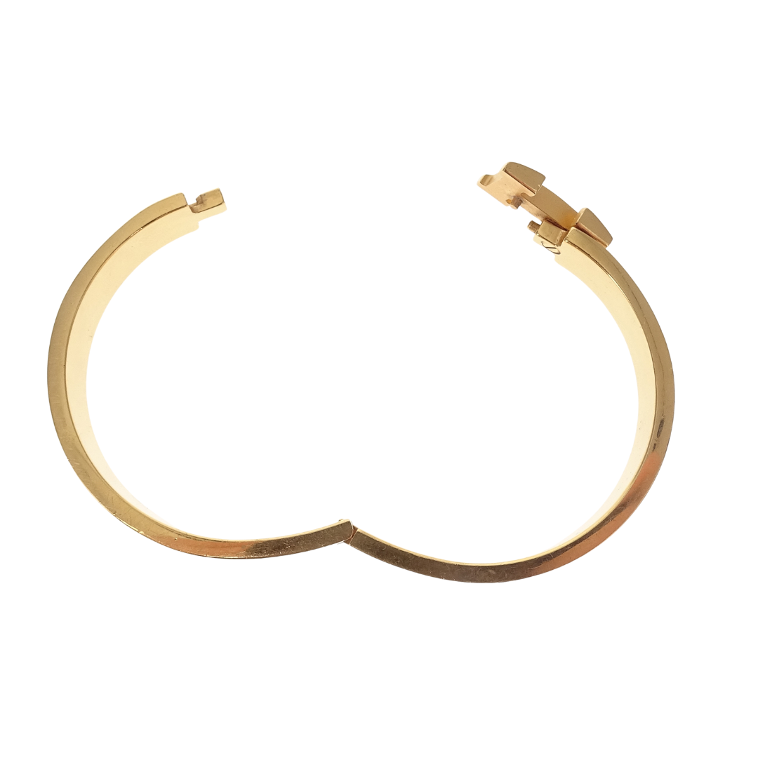 Hermes Clic H Gold and Marron Glace Enamel