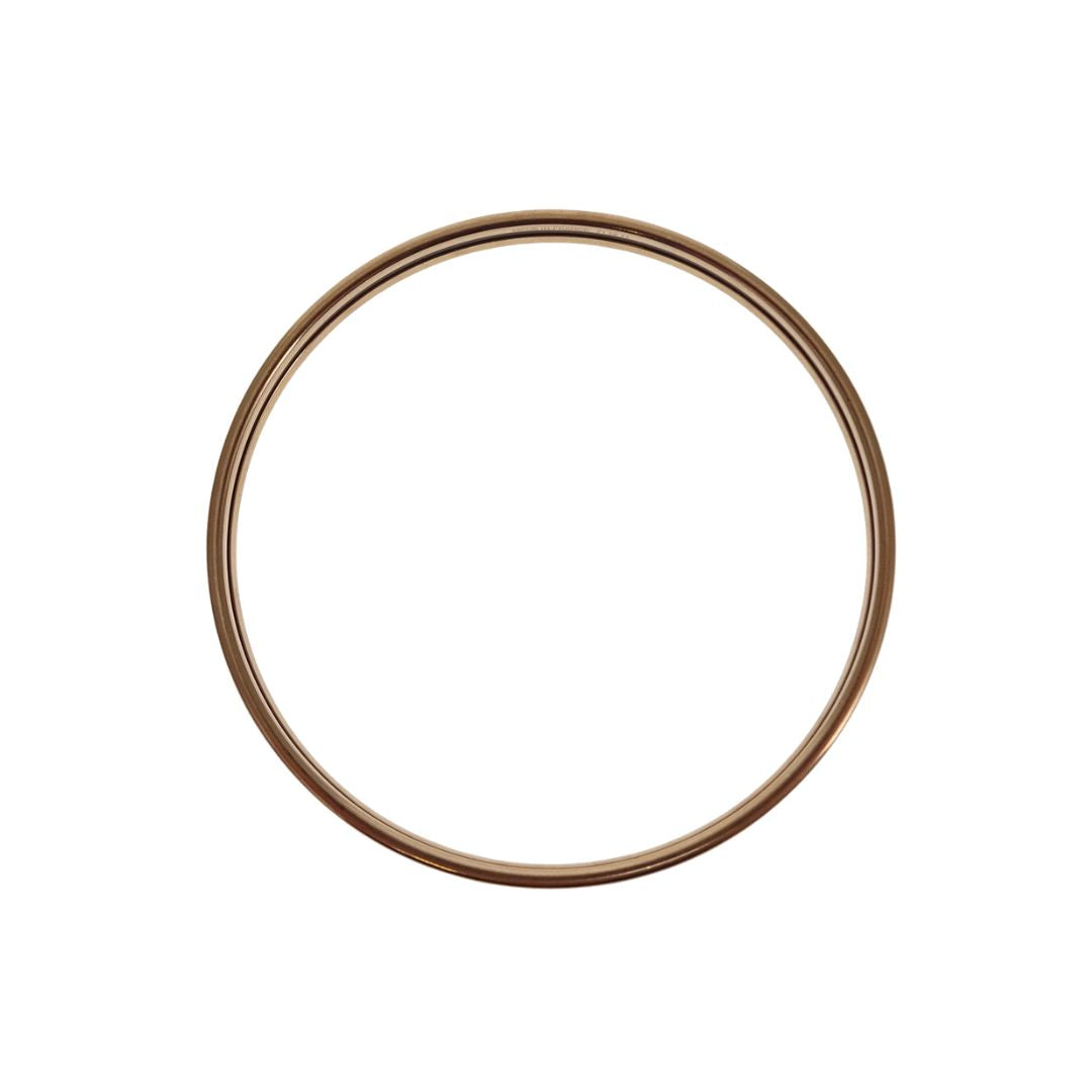 Hermes Uni Bangle In Gold And Creme Extra Narrow