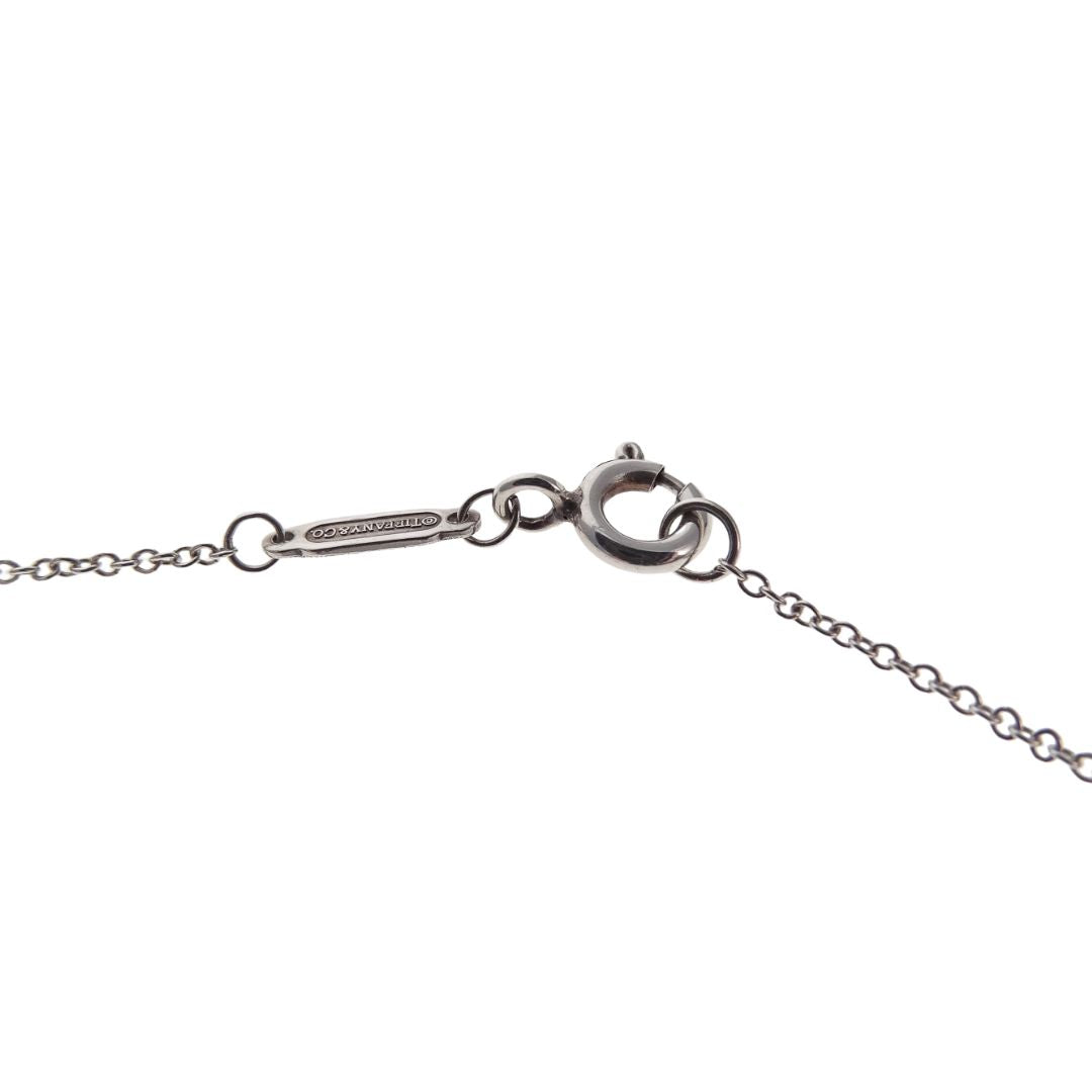 Tiffany & Co Mini Heart Tag RTT Necklace Sterling Silver and Rose Gold