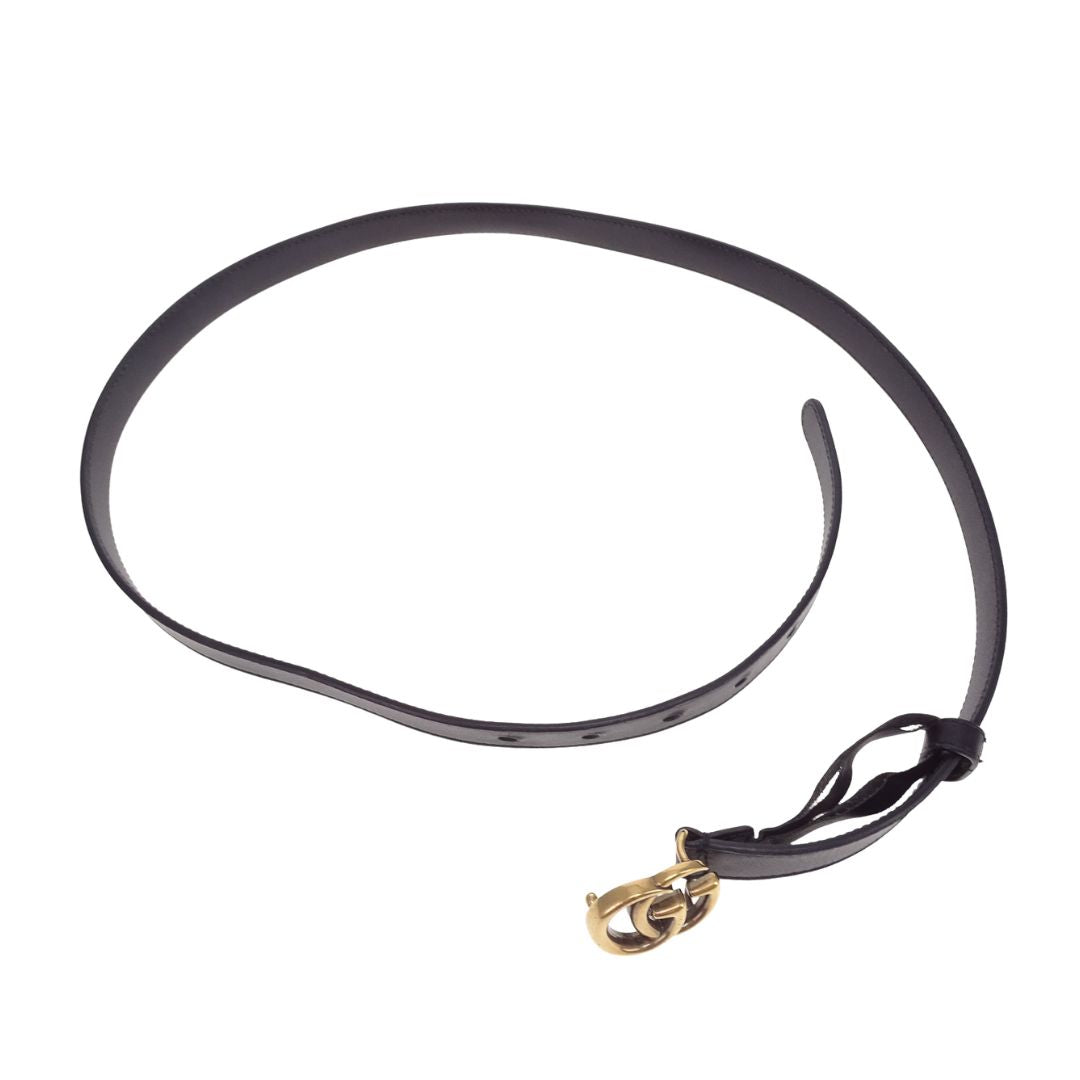 Gucci GG Belt Thin Model Black GHW 90cm
