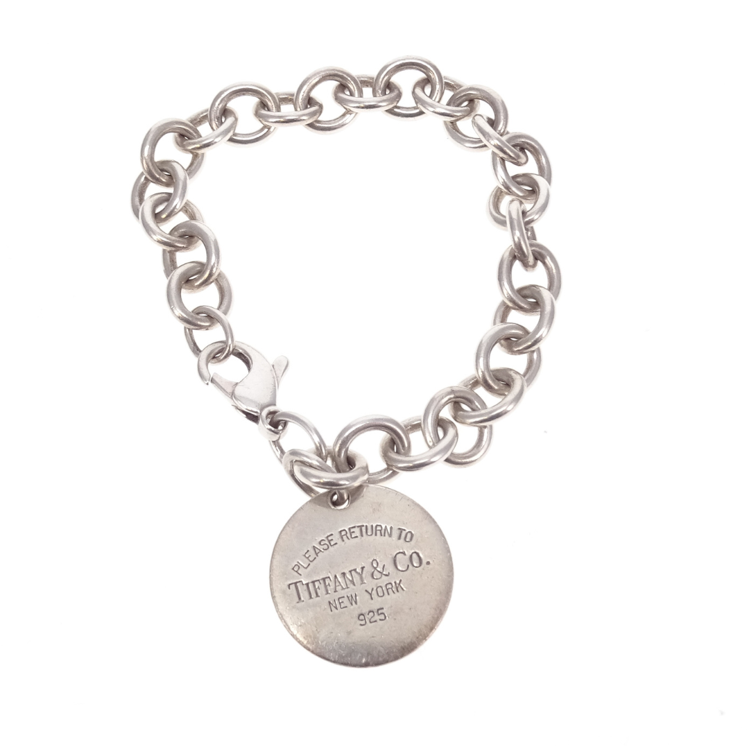 Tiffany & Co RTT Disc Tag Bracelet Sterling Silver