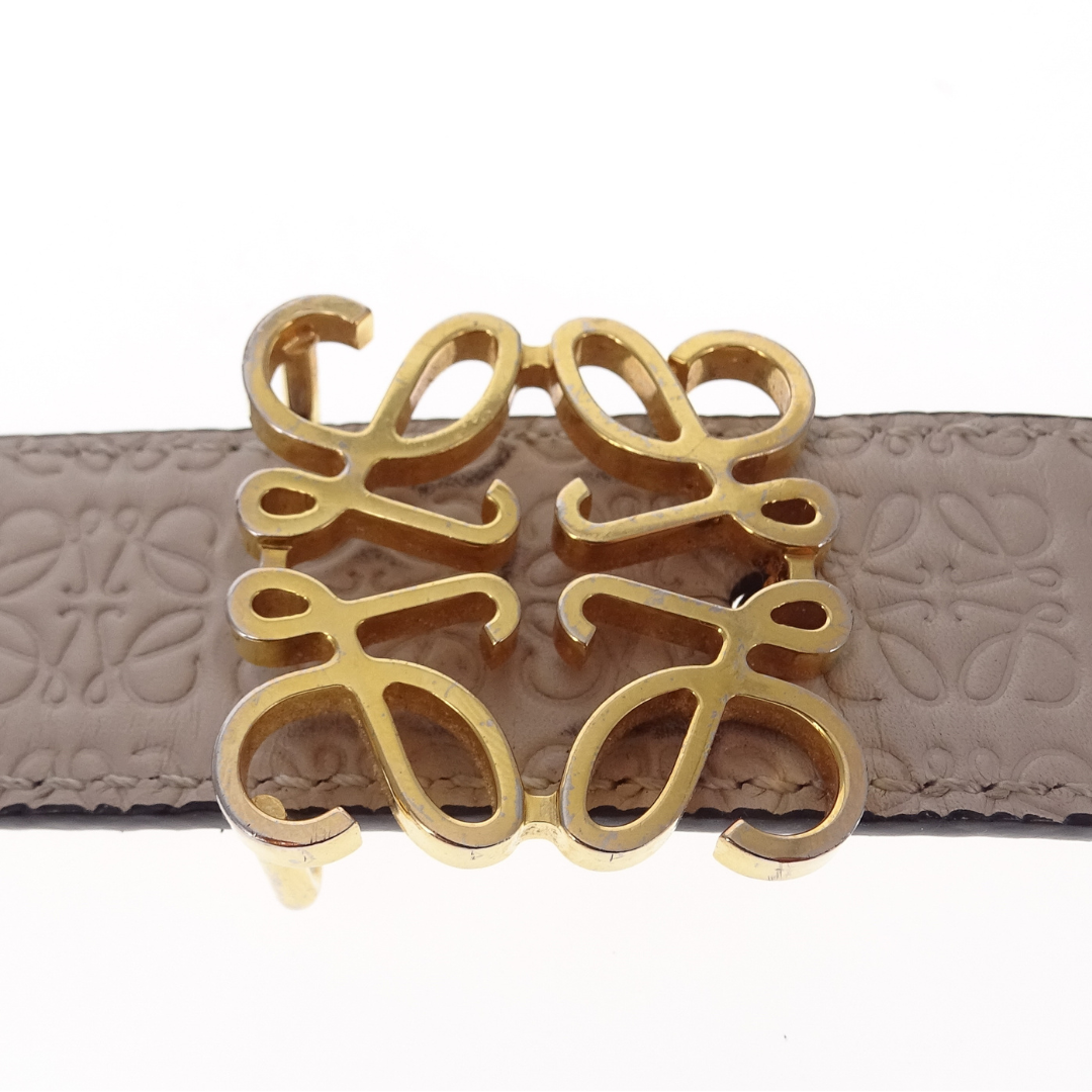 Loewe Anagram Belt Beige With Gold Buckle 90/36