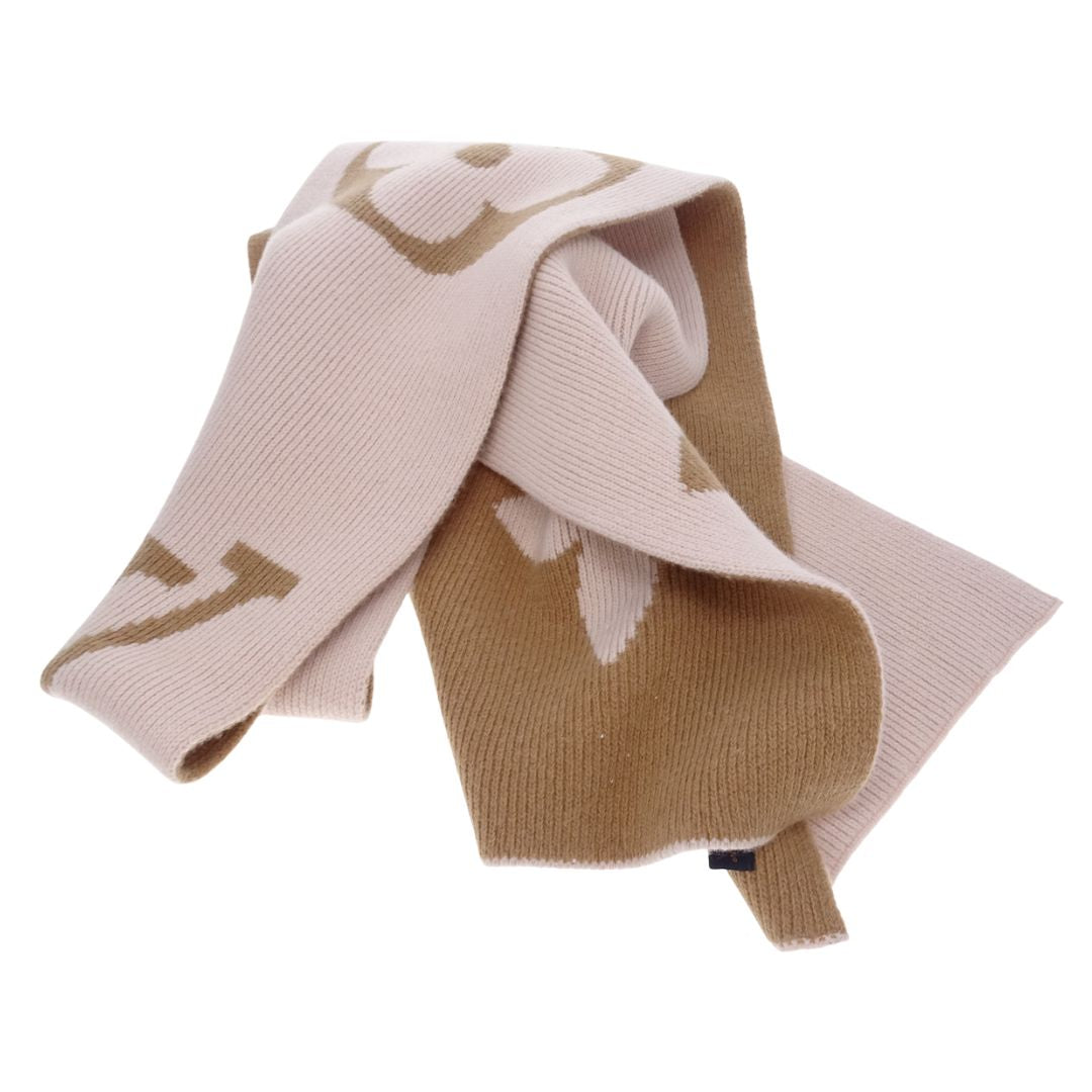 Louis Vuitton Flight Mode Medallion Scarf Wool In Camel And Rose