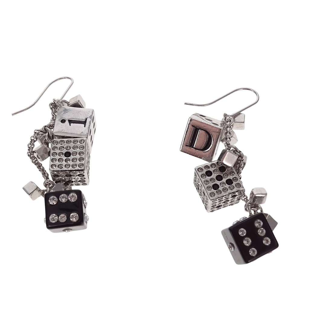 Dior Dice Dangle Earrings Galliano Collection