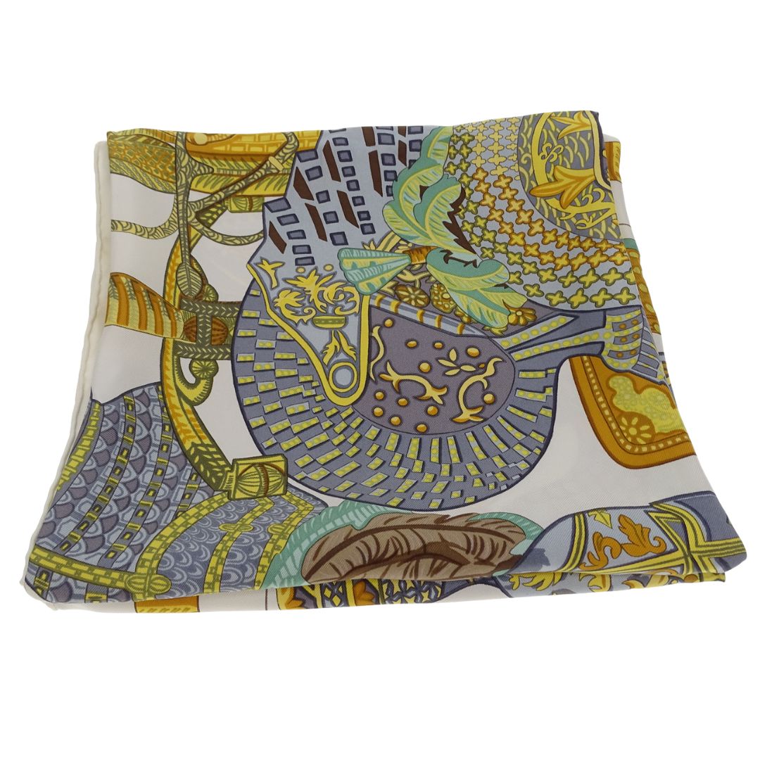 Hermes Armets en Panache Scarf 90x90 100% Silk