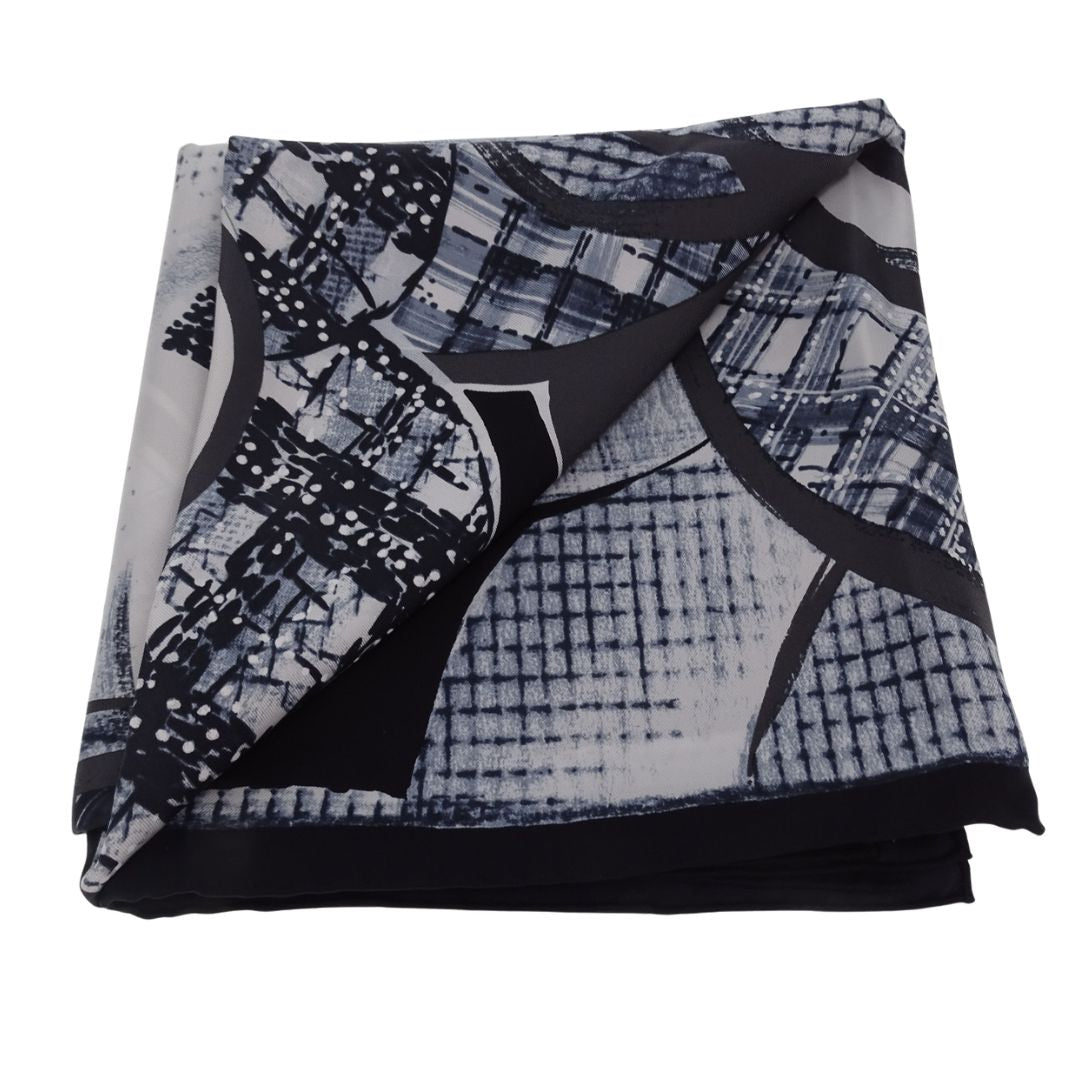 Chanel Camelia Print Artwork 90cm Silk Scarf