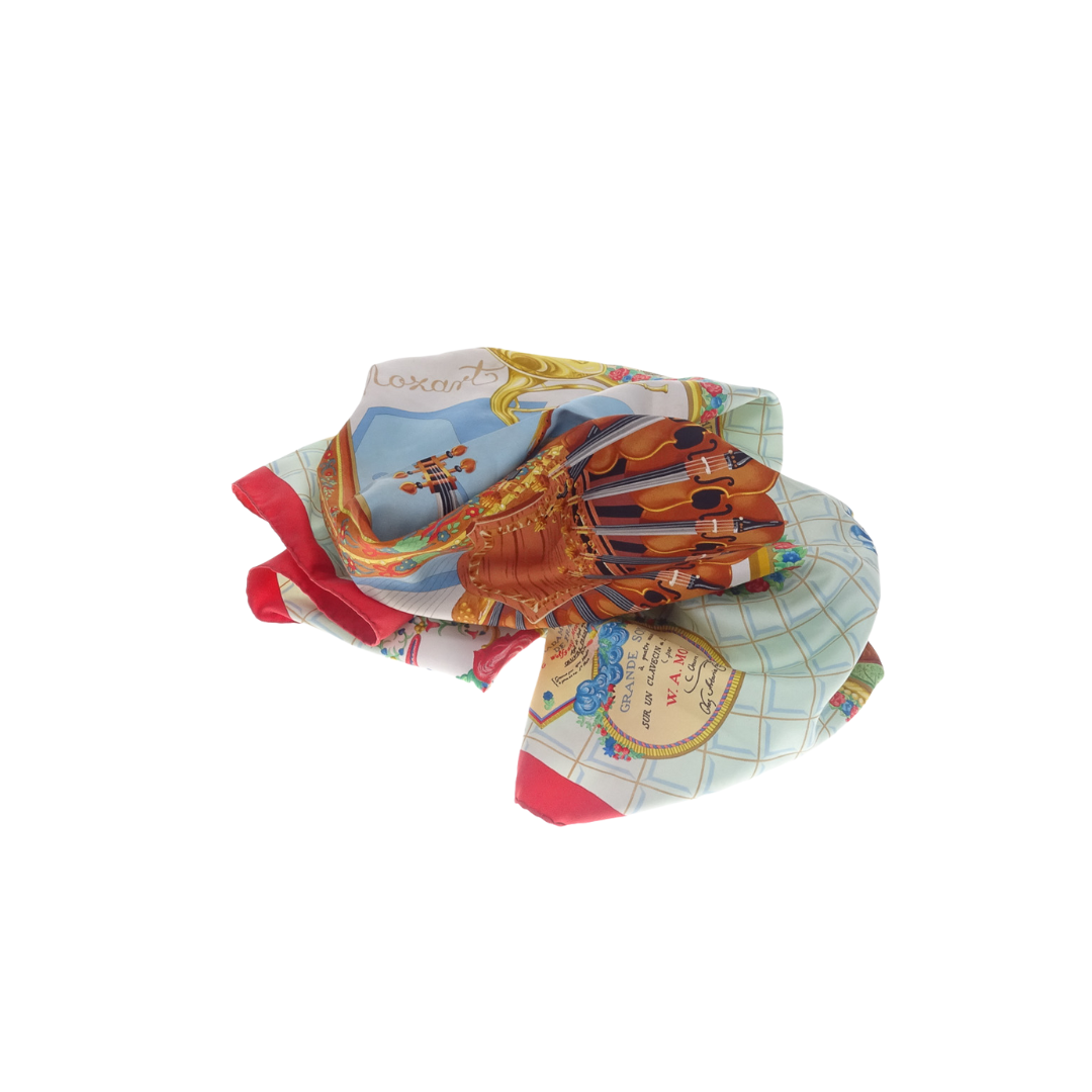 Hermes 100% Silk Wolfgang Amadeus Mozart 90cm Scarf