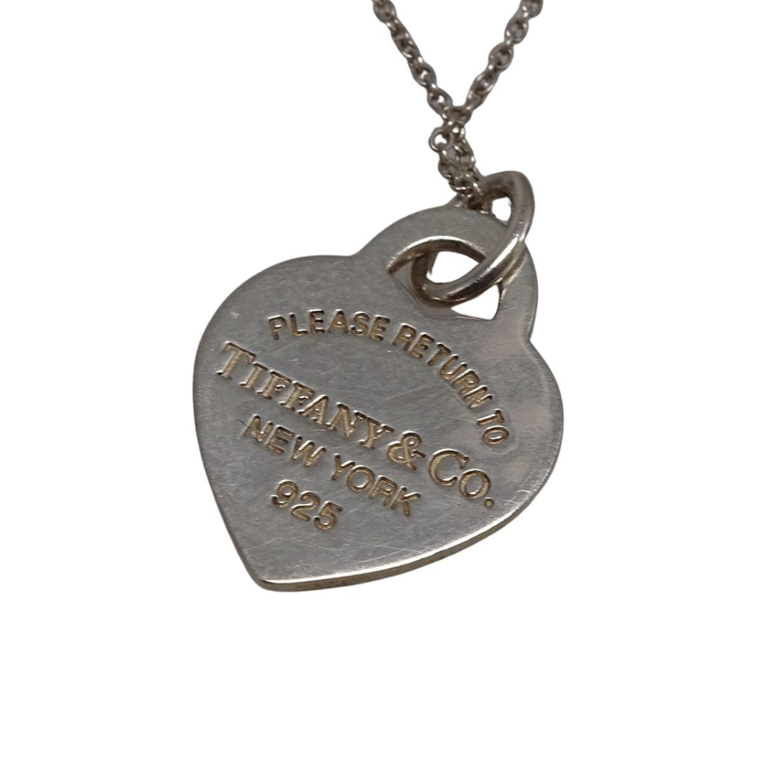 Tiffany & Co RTT Heart Tag Sterling Silver and Navy Enamel (retired colour way)
