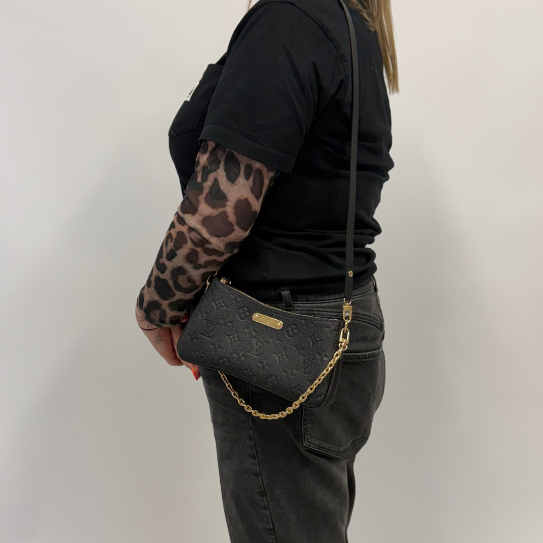 Louis Vuitton Pochette Liv Monogram Empreinte Noir NFID