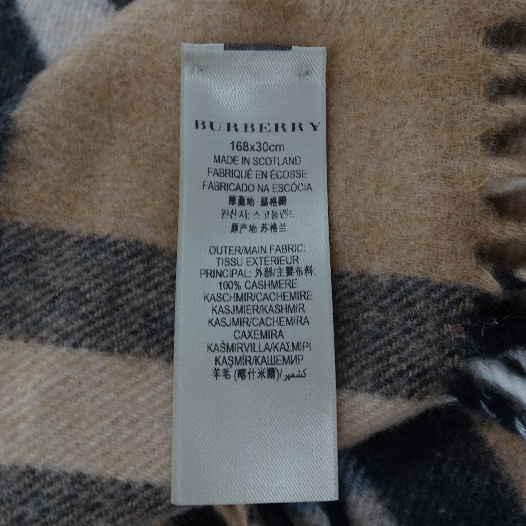 Burberry Cashmere Scarf In Giant Heritage Check