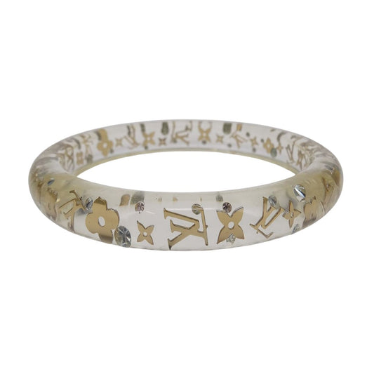 Louis Vuitton Monogram Inclusion Bangle Clear Resin/Gold (S)