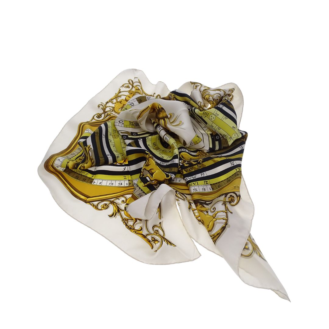 Hermes Dies Et Hore Astrologie Silk Scarf 90cm Vintage