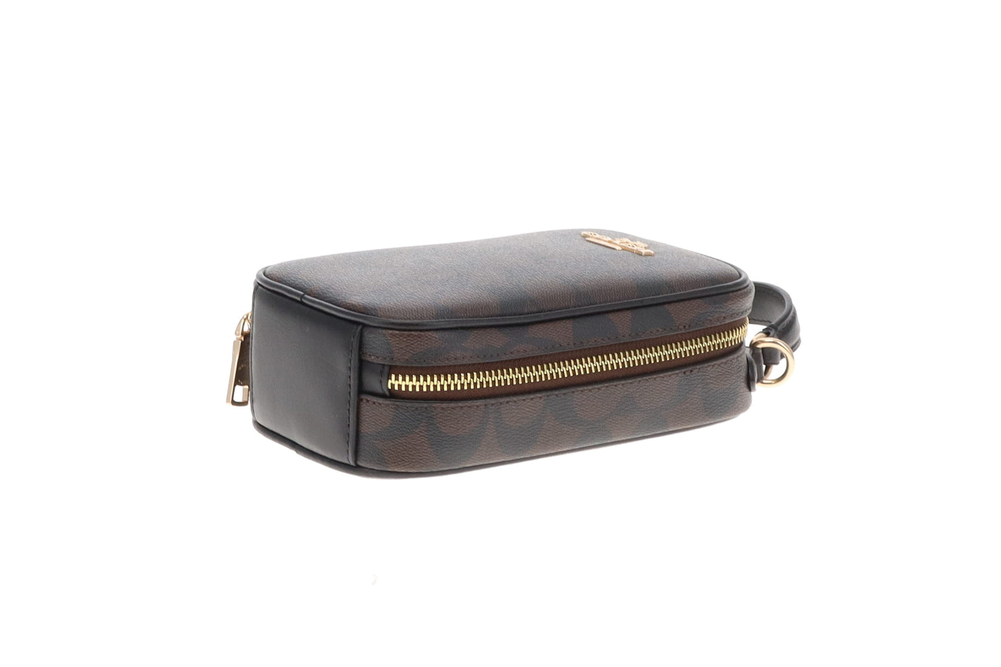 Coach Eva Phone Crossbody Brown Signature Canvas