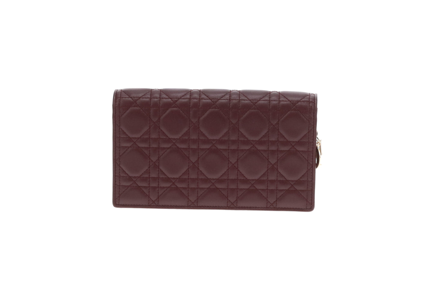Dior Lady Dior Wallet on Chain Burgundy GHW 2013