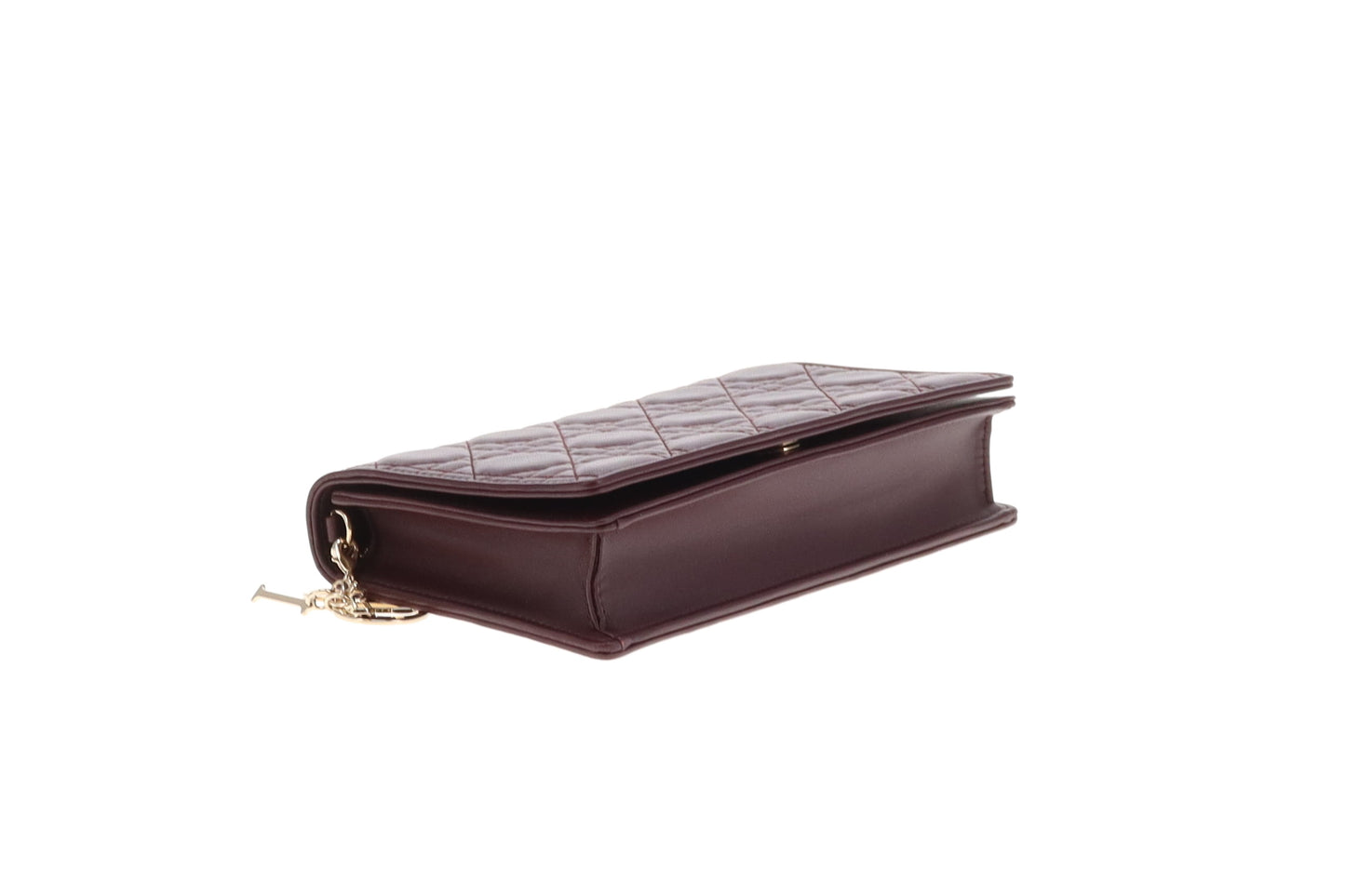 Dior Lady Dior Wallet on Chain Burgundy GHW 2013