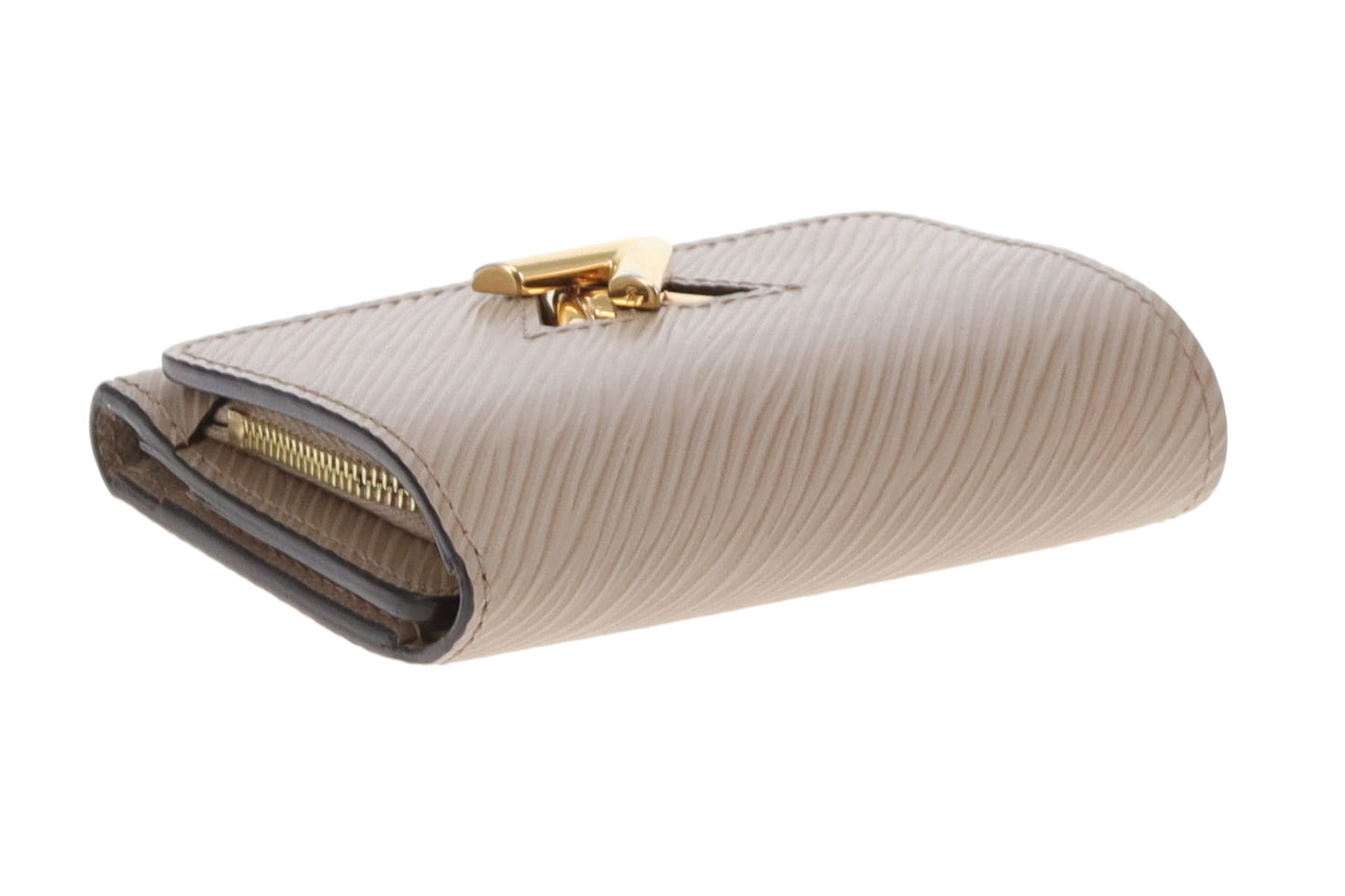 Louis Vuitton Twist Compact Wallet Beige Epi Leather