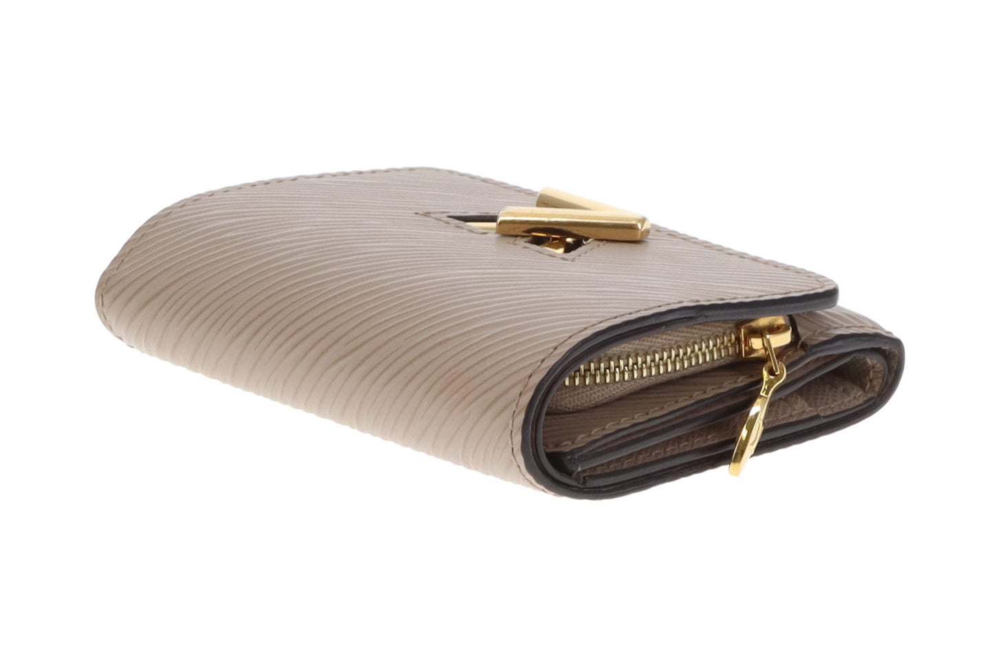 Louis Vuitton Twist Compact Wallet Beige Epi Leather