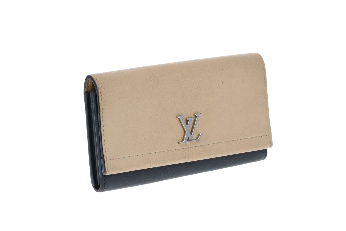 Louis Vuitton Lockme II Long Wallet Beige & Noir