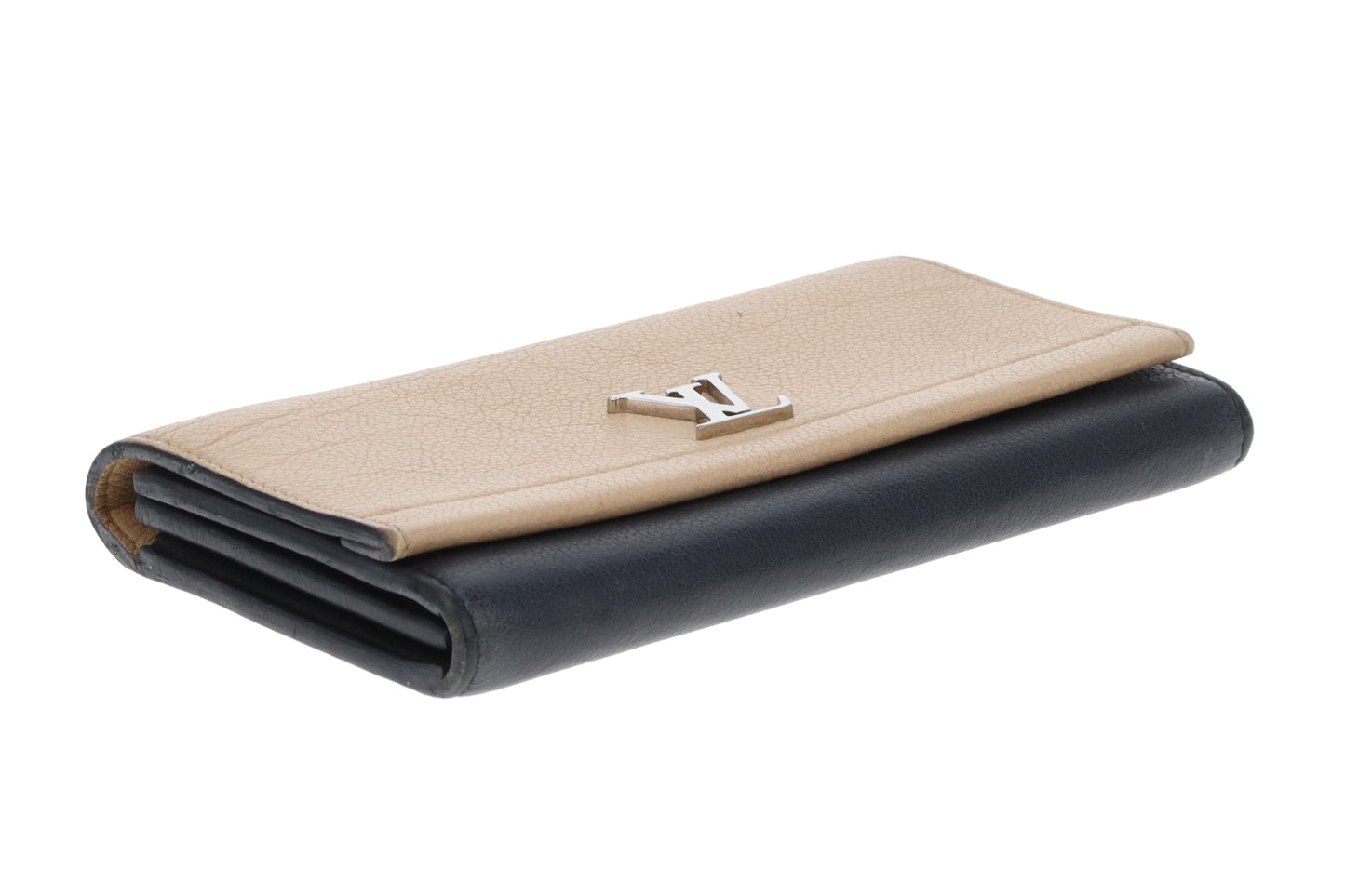 Louis Vuitton Lockme II Long Wallet Beige & Noir