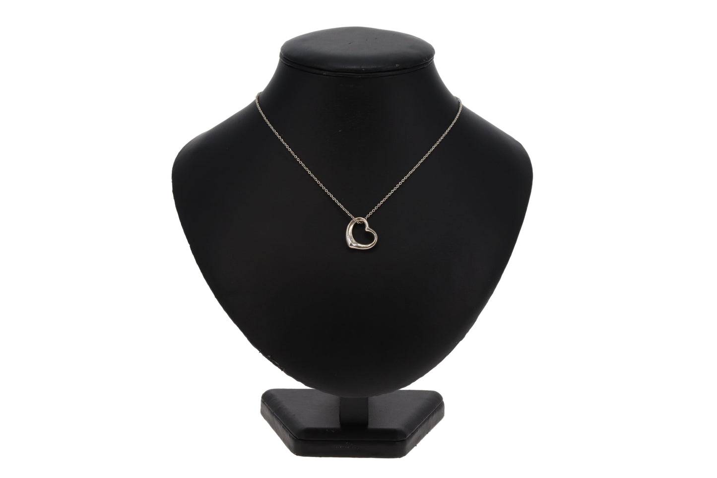 Tiffany & Co Open Heart Pendant On Chain In Sterling Silver Elsa Peretti