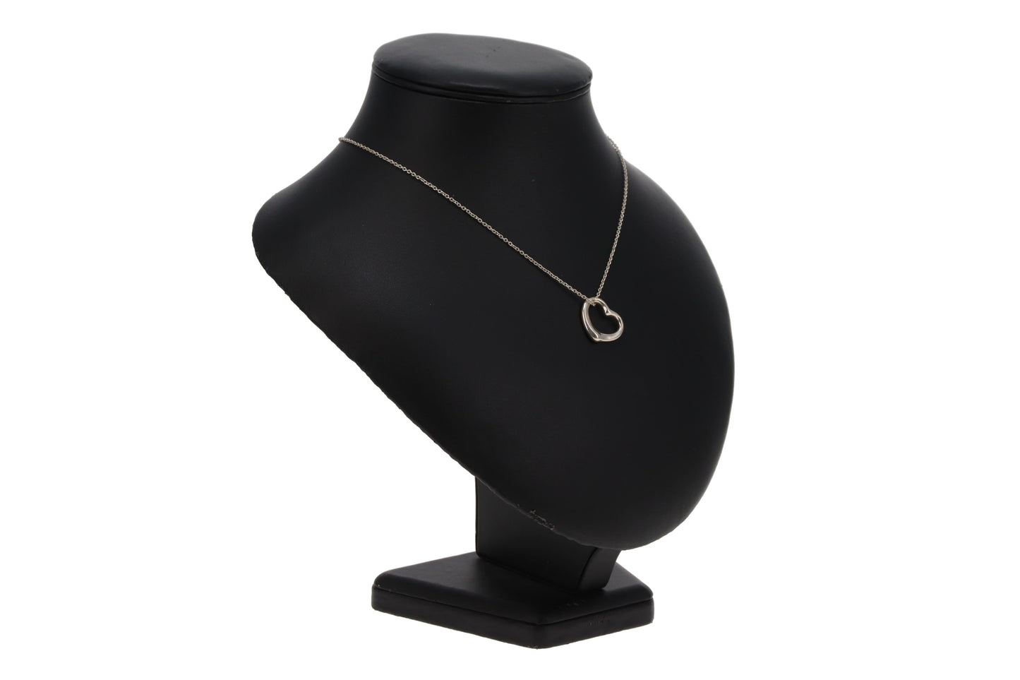 Tiffany & Co Open Heart Pendant On Chain In Sterling Silver Elsa Peretti