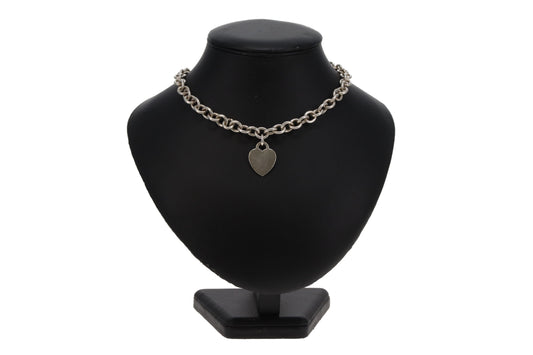 Tiffany & Co Blank Heart Tag Choker RTT Sterling Silver