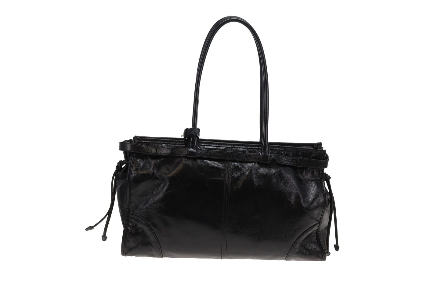 Prada Bonnie Large Black Soft Lux with Strap