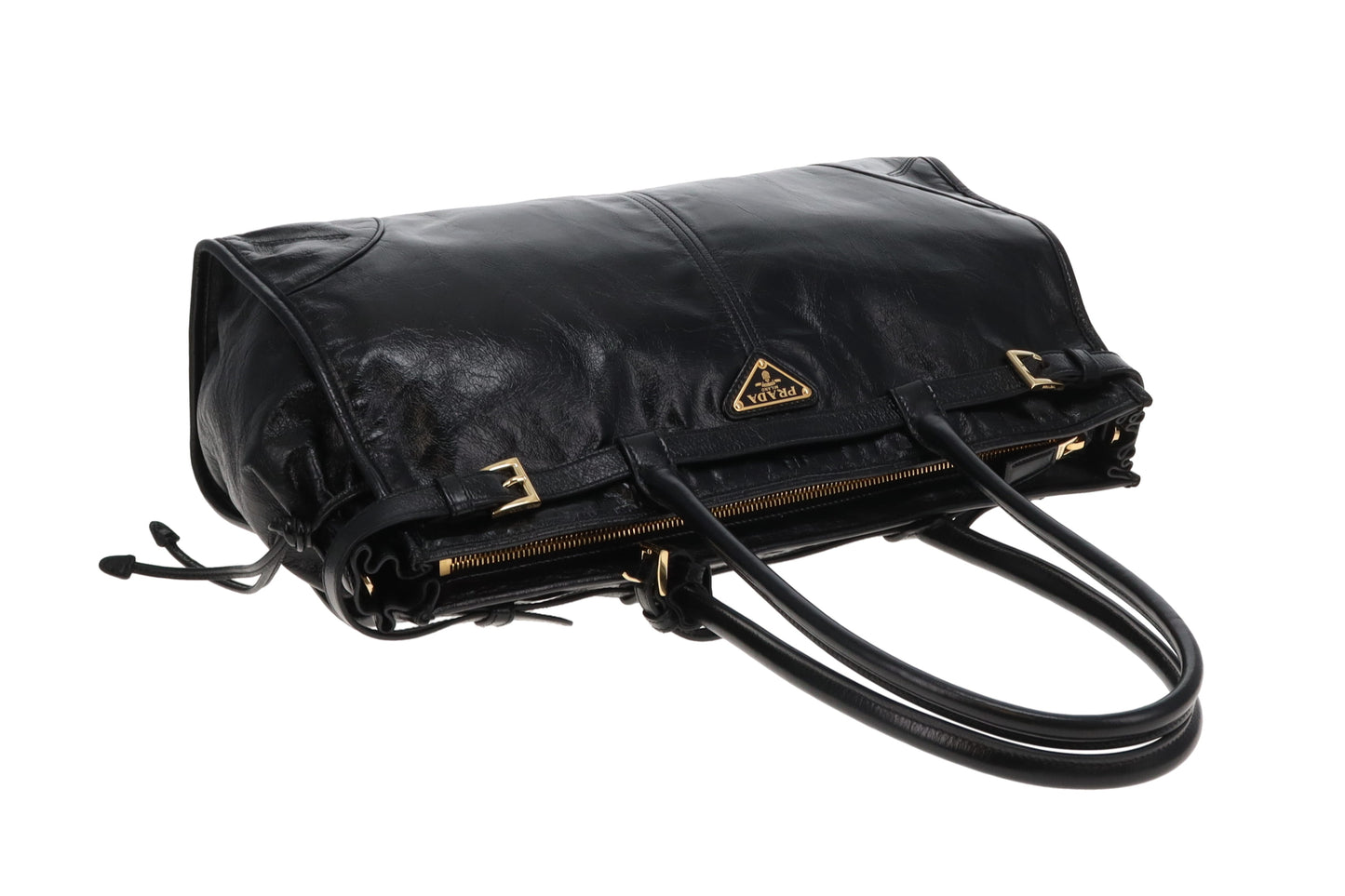 Prada Bonnie Large Black Soft Lux with Strap