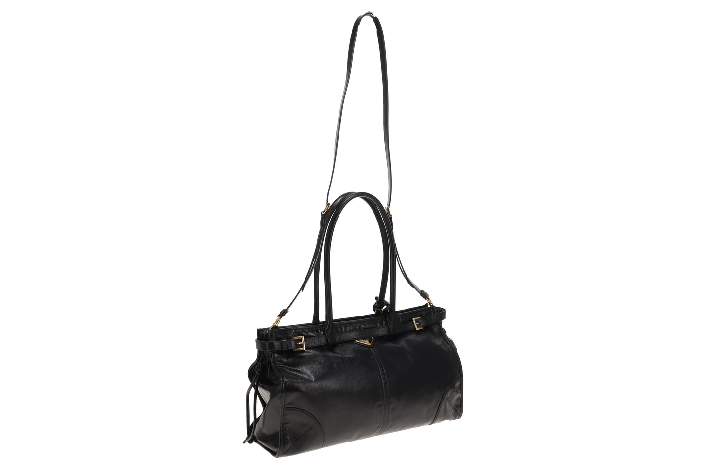 Prada Bonnie Large Black Soft Lux with Strap