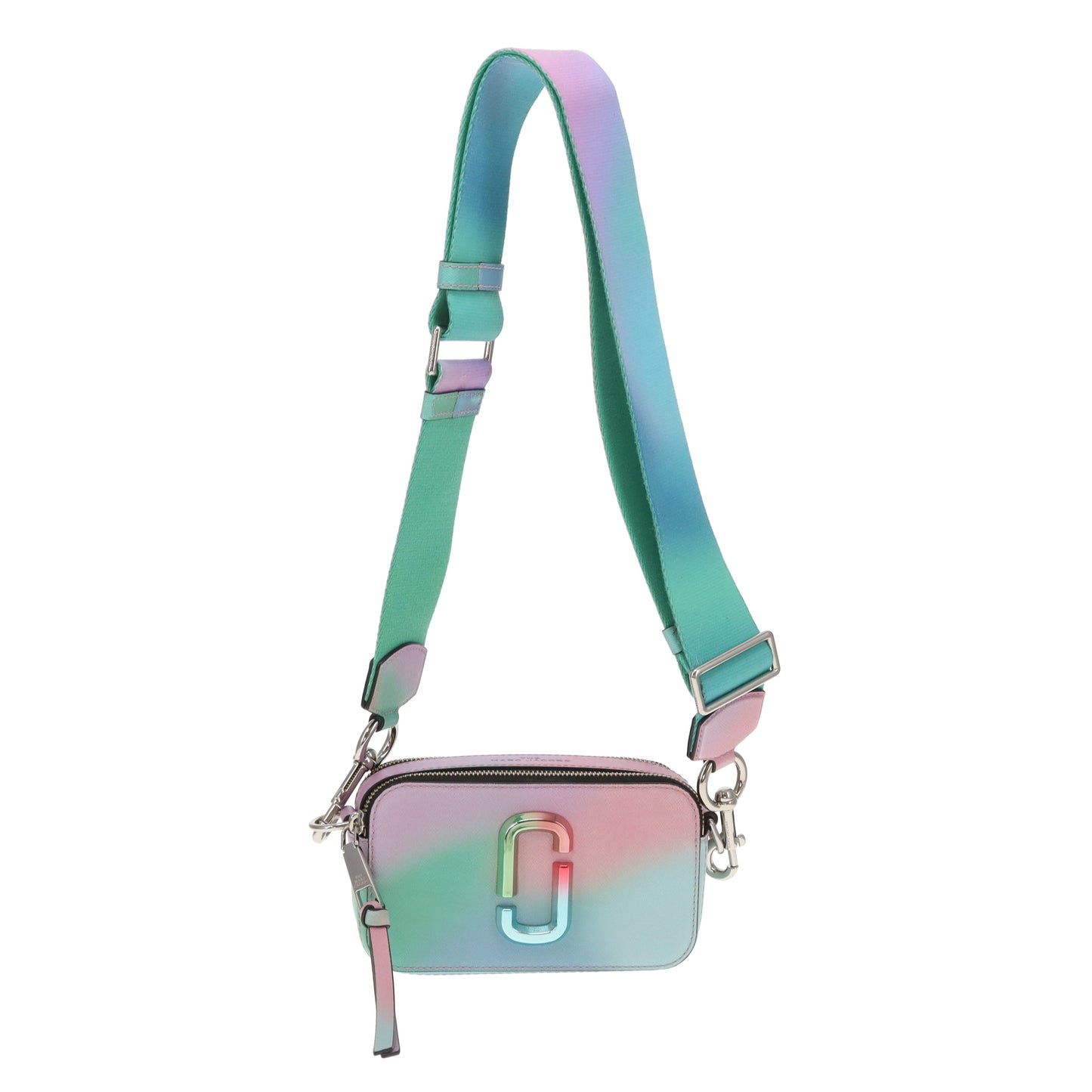 Marc Jacobs The Snapshot Bag Green Airbrush Leather with Multi-Tone Hardware