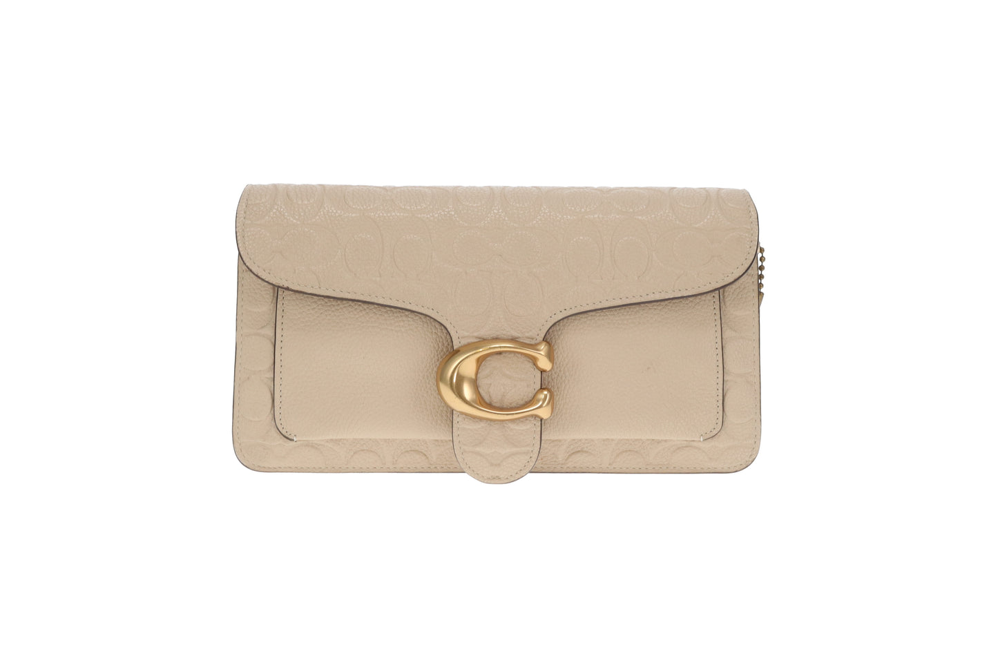 Coach Tabby 26 Bag – Cream Signature Embossed Leather with Silver Hardware
