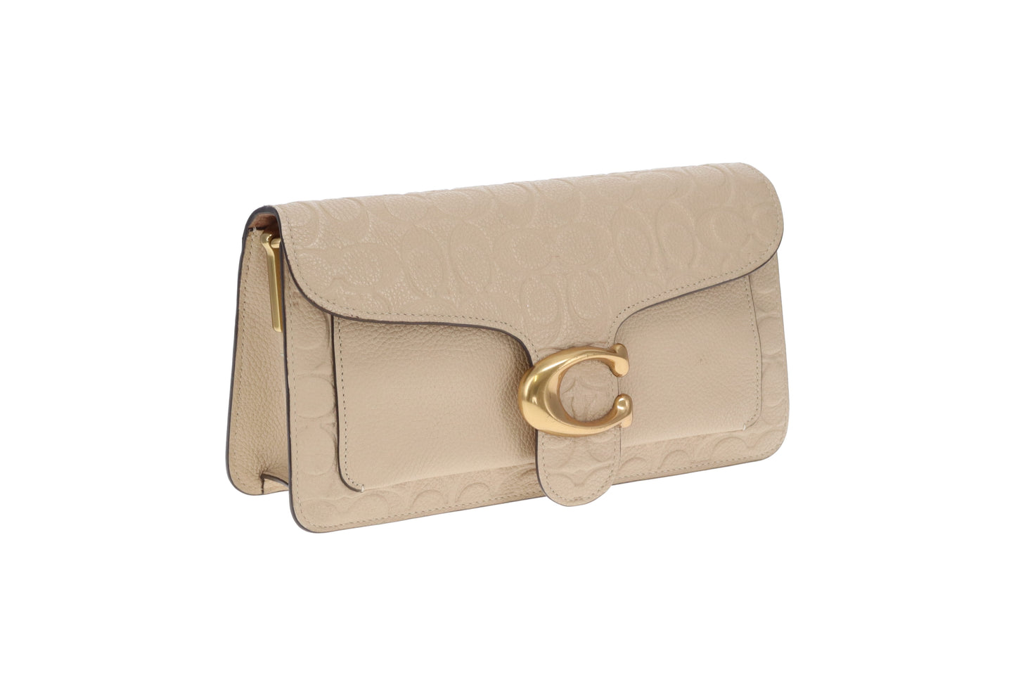 Coach Tabby 26 Bag – Cream Signature Embossed Leather with Silver Hardware