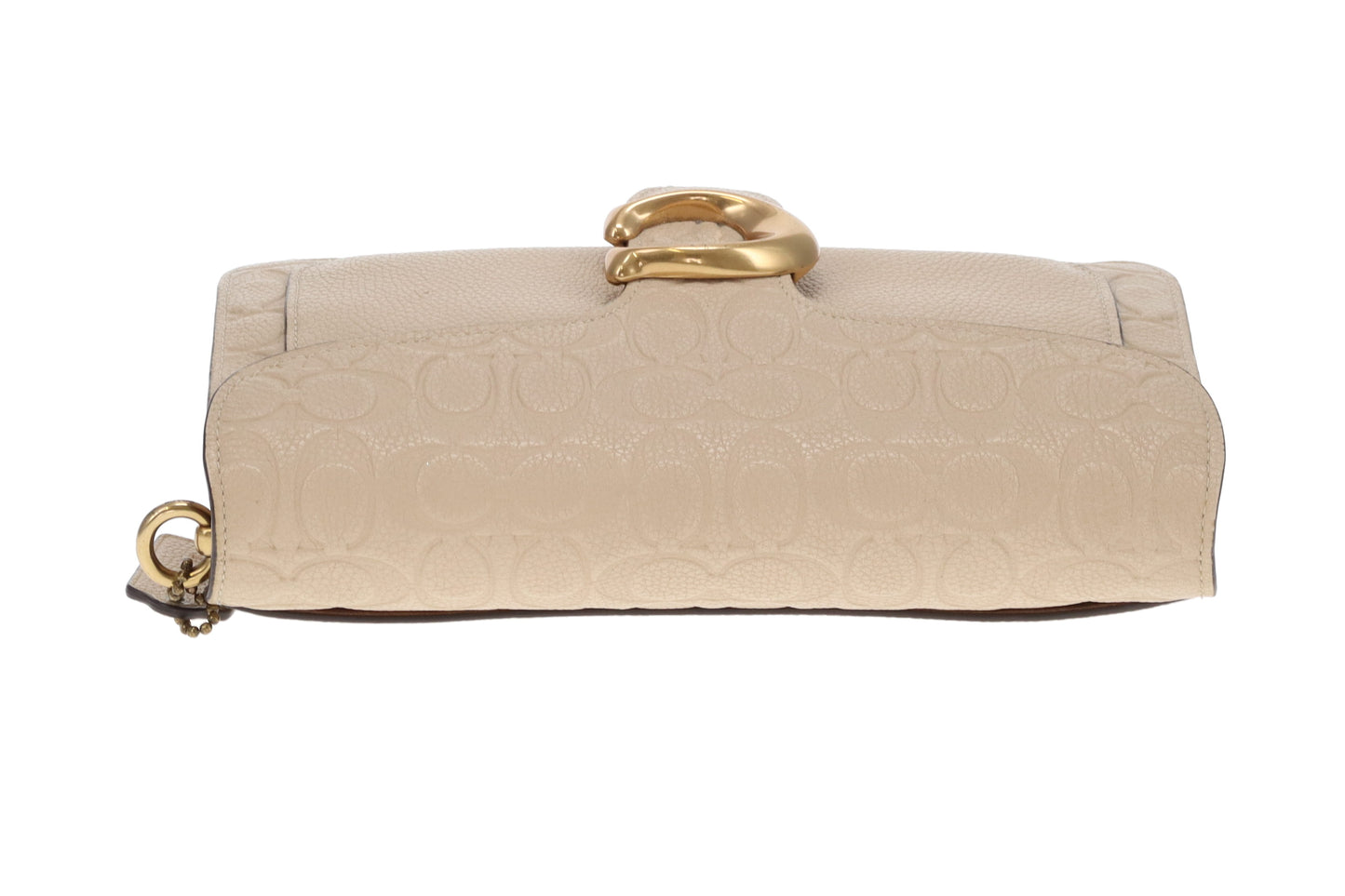 Coach Tabby 26 Bag – Cream Signature Embossed Leather with Silver Hardware