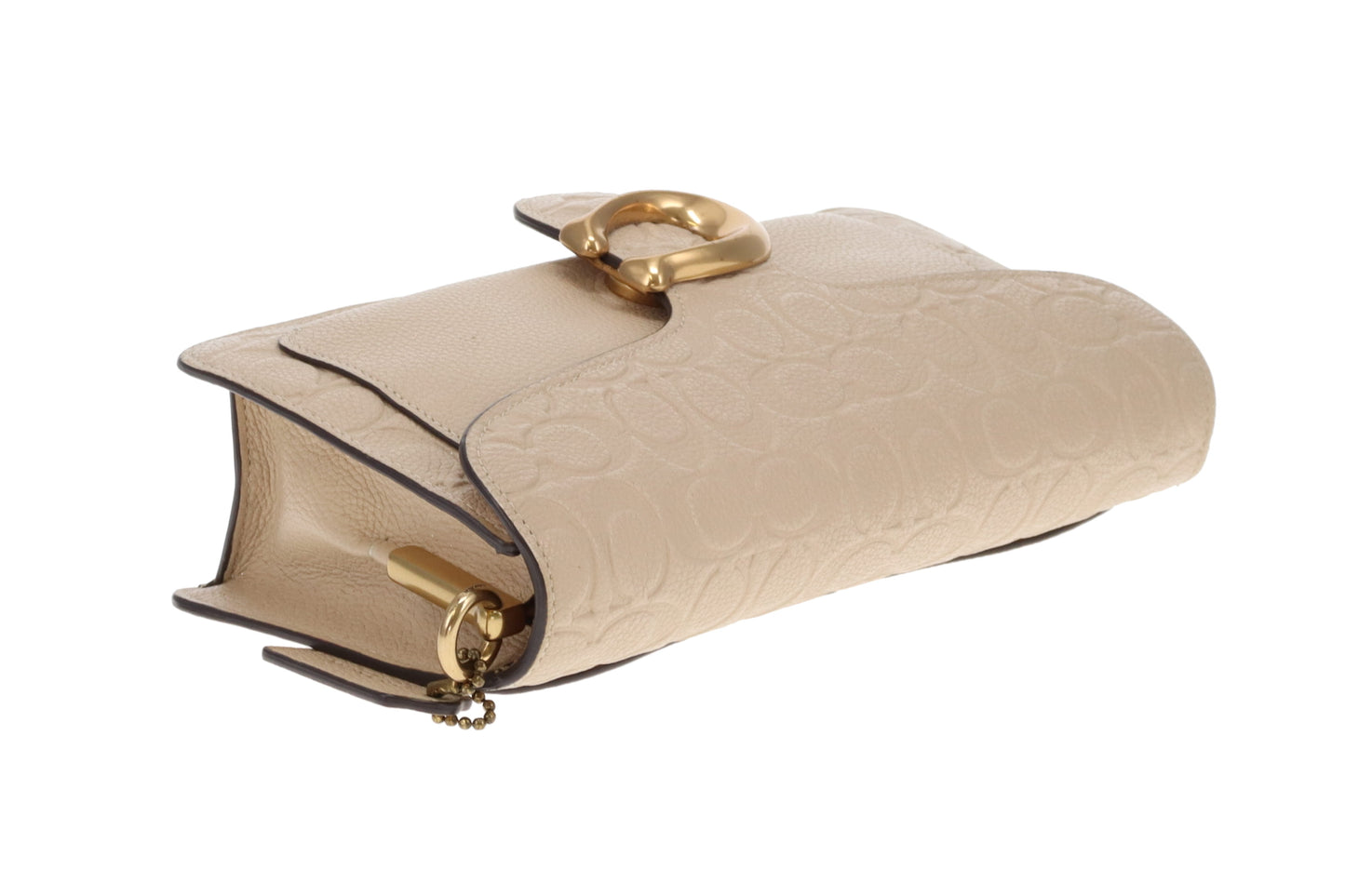 Coach Tabby 26 Bag – Cream Signature Embossed Leather with Silver Hardware