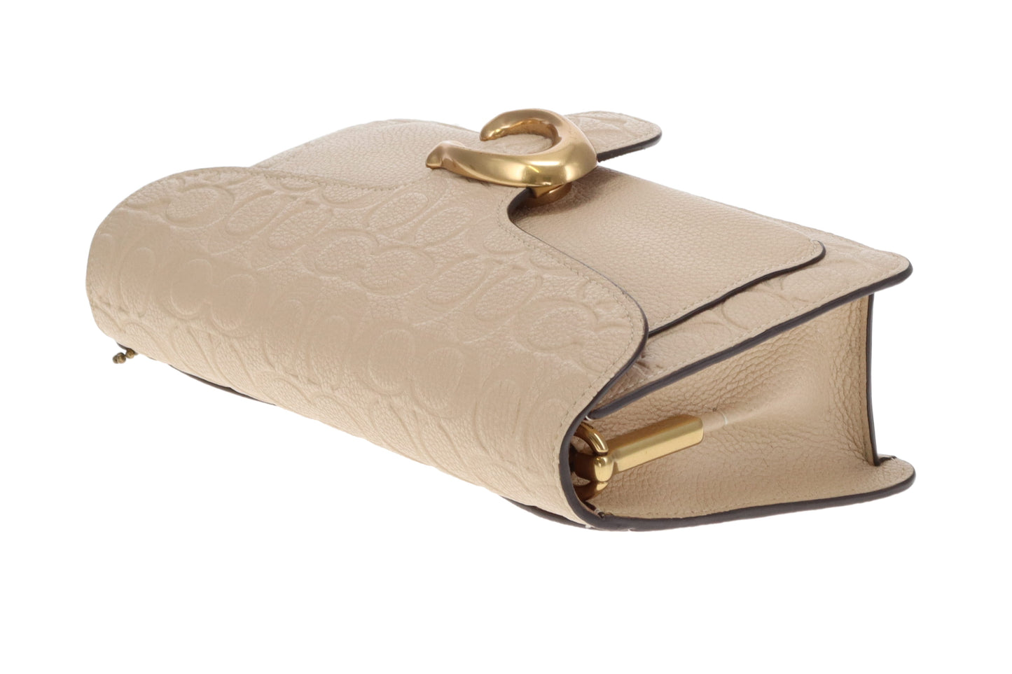 Coach Tabby 26 Bag – Cream Signature Embossed Leather with Silver Hardware