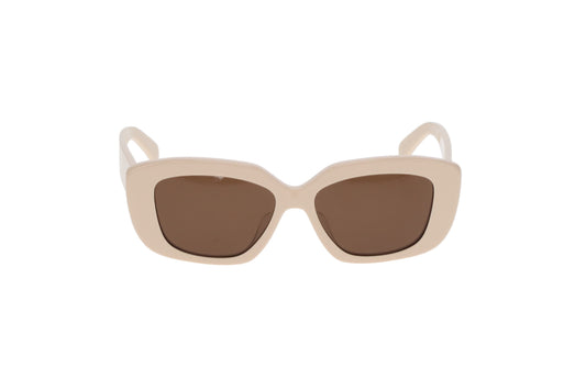 Celine Triomphe Sunglasses – Beige Acetate with Gold Hardware