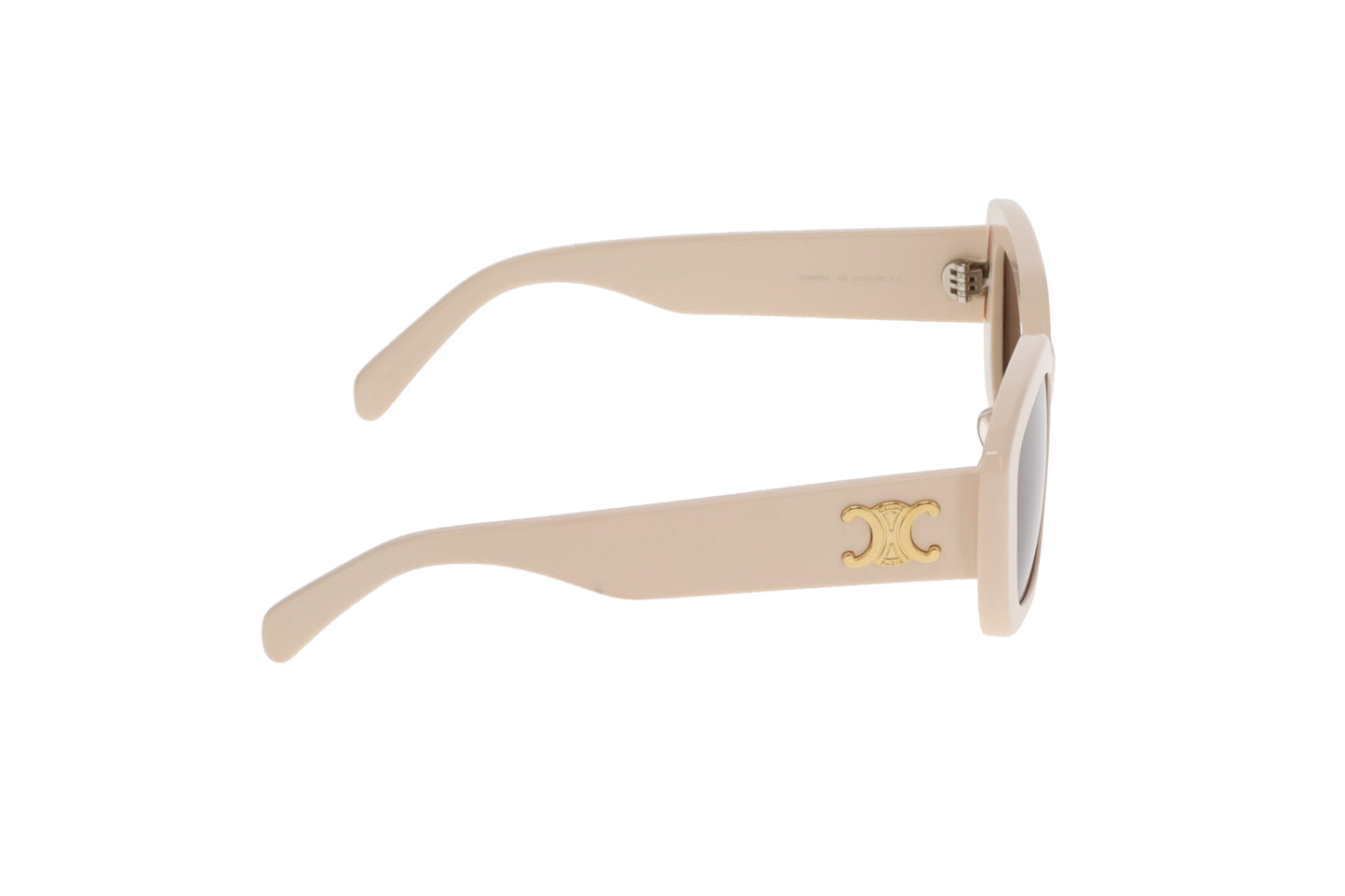 Celine Triomphe Sunglasses – Beige Acetate with Gold Hardware