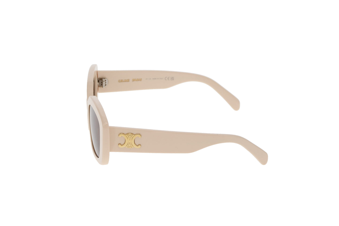 Celine Triomphe Sunglasses – Beige Acetate with Gold Hardware