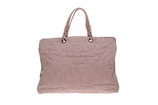 Chanel Tote Large Quilted Denim Pink 2008/09