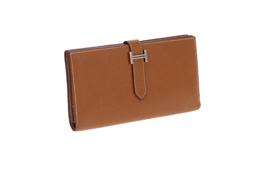 Hermes Bearn Wallet Gold Epsom PHW 2017