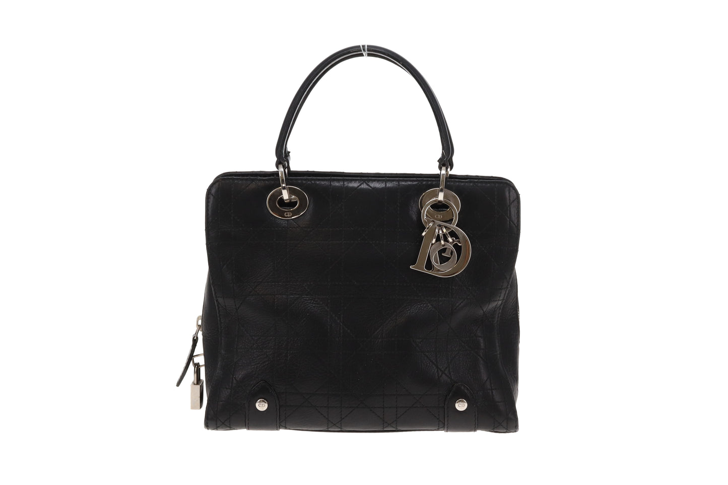 Dior Cannage Small Tote Black SHW 2004