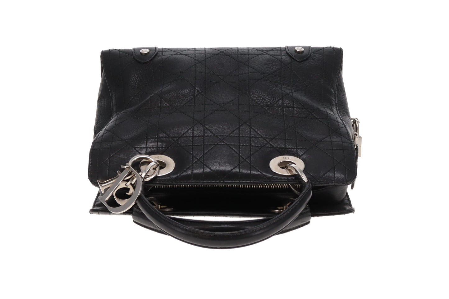 Dior Cannage Small Tote Black SHW 2004