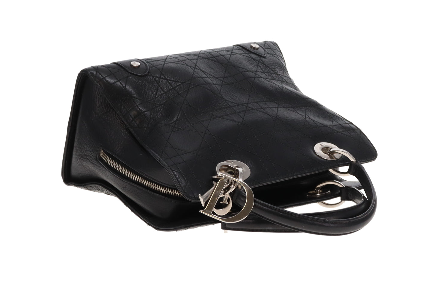 Dior Cannage Small Tote Black SHW 2004