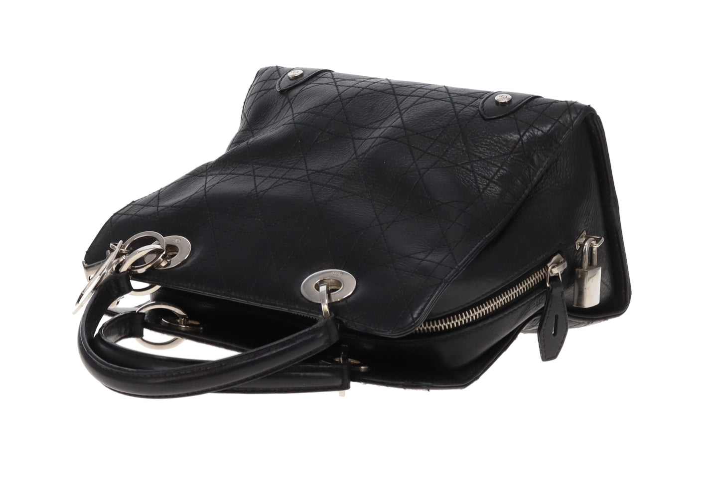 Dior Cannage Small Tote Black SHW 2004