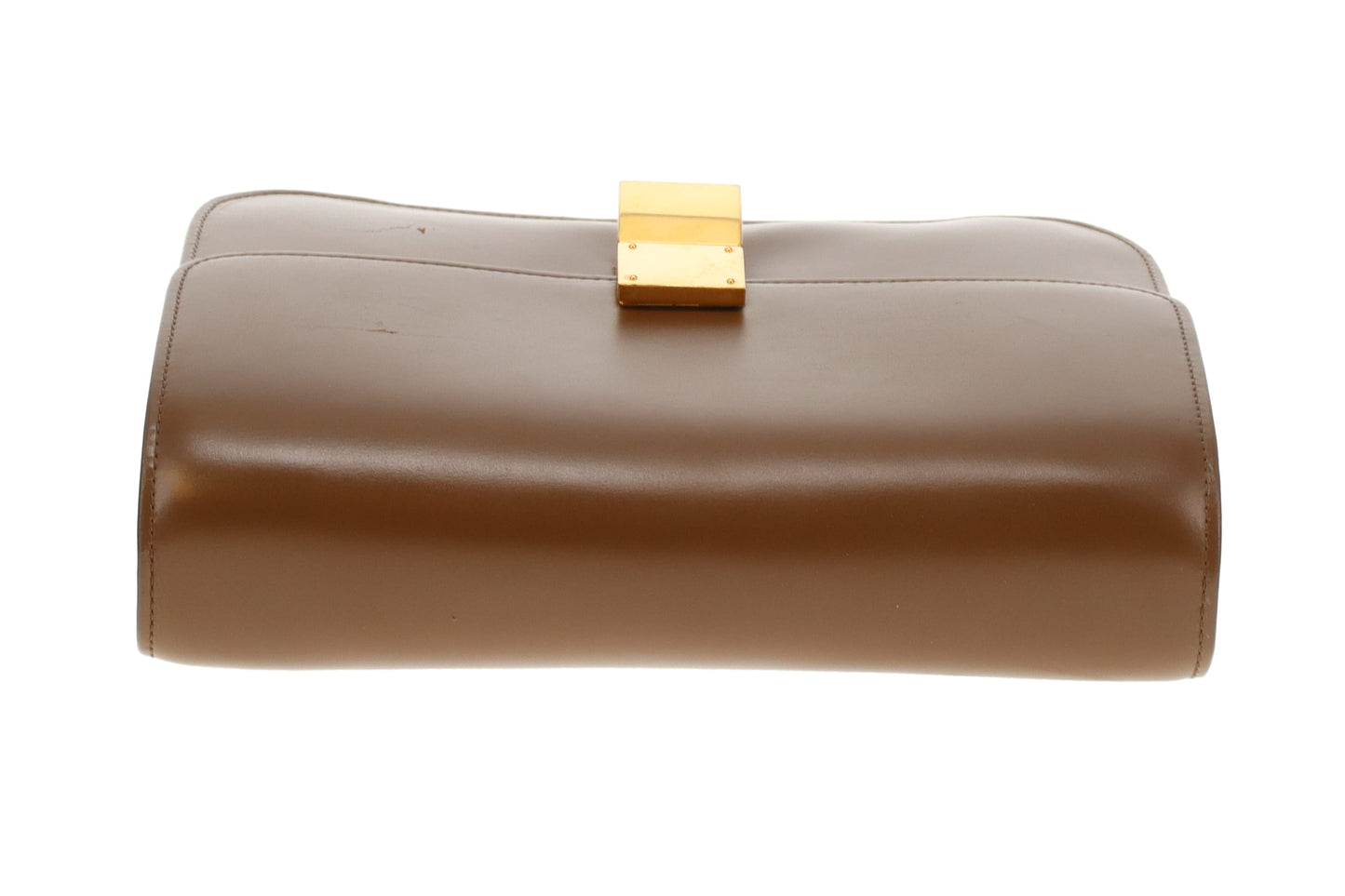Celine Box Bag Medium Brown Smooth Leather