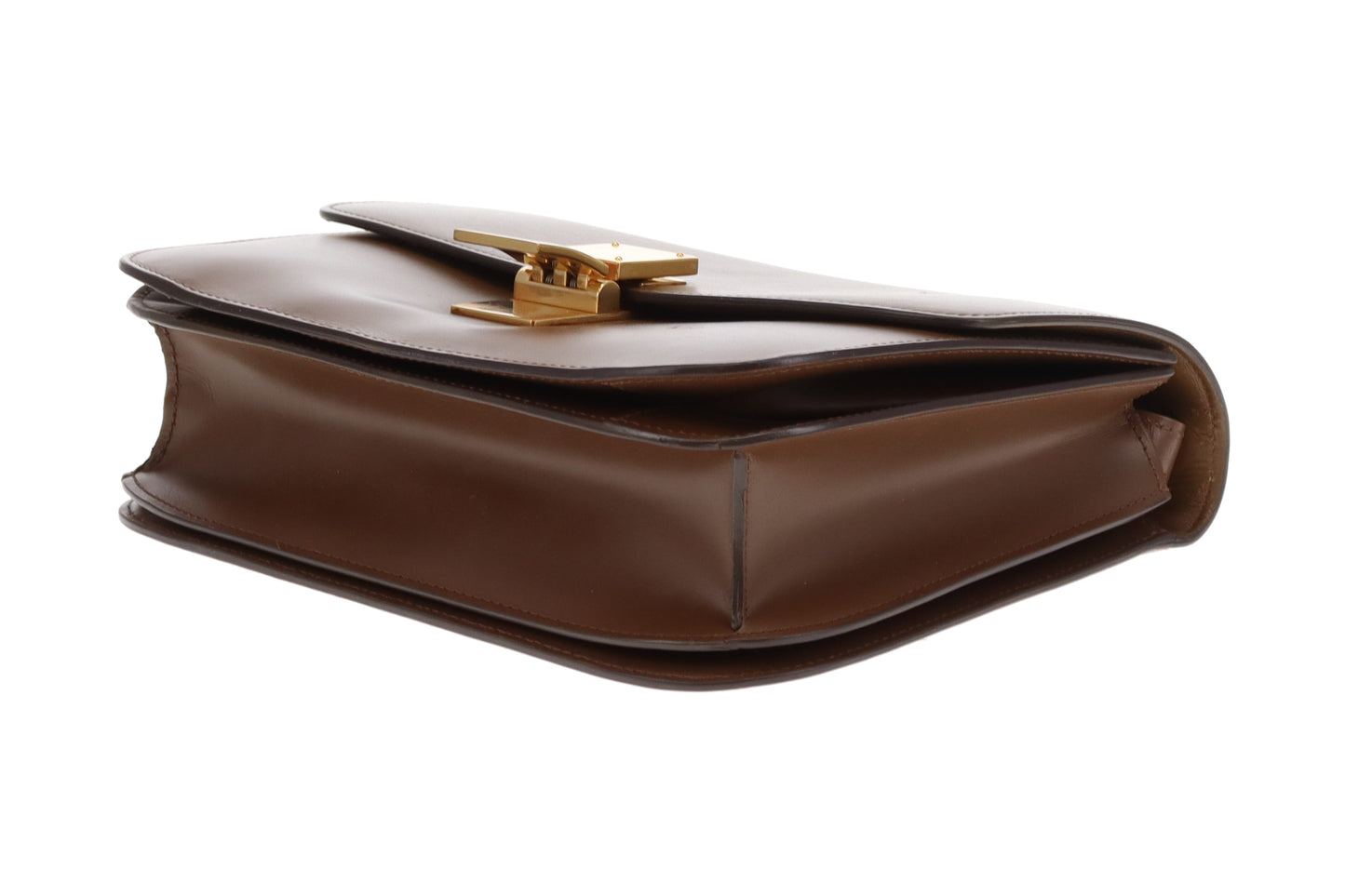 Celine Box Bag Medium Brown Smooth Leather