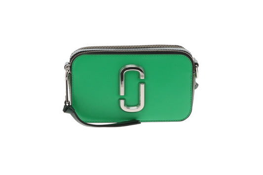 Marc Jacobs The Snapshot Studded Green with Shoulder Strap & Logo Chain
