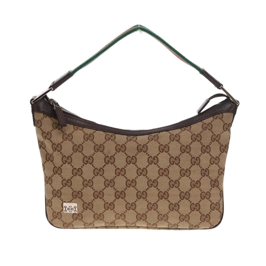 Gucci Shoulder Bag Vintage GG Canvas and Horsebit Detailing